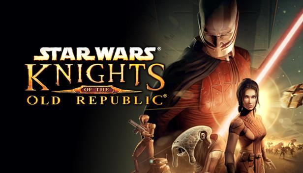 Portada de Star Wars Knights of the Old Republic, con Darth Malak en el fondo.