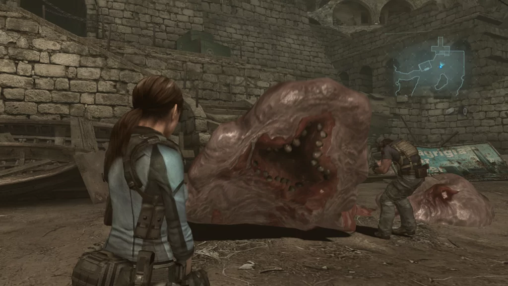 Jill contra los Globsters. Resident Evil Revelations
