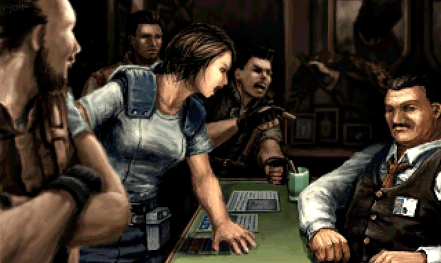 Jill Valentine y sus compañeros informan a Irons sobre Umbrella. Resident Evil 3 archives
