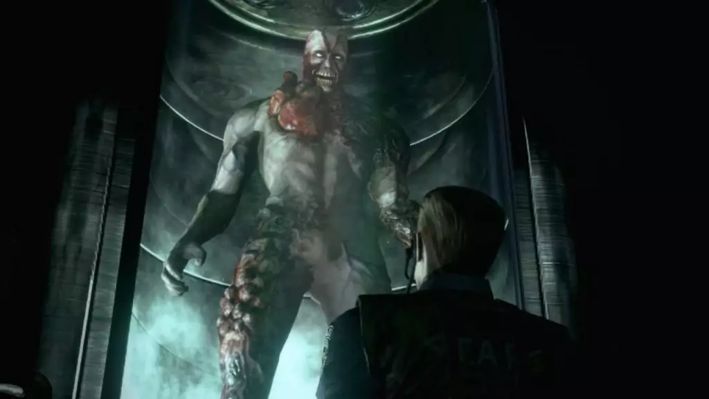 Wesker with Tyrant - Resident Evil remake