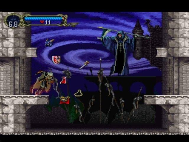 Castlevania: Symphony of the Night. Death requises the equipment.