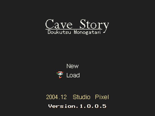 Pantalla del título de la versión original de Cave Story.