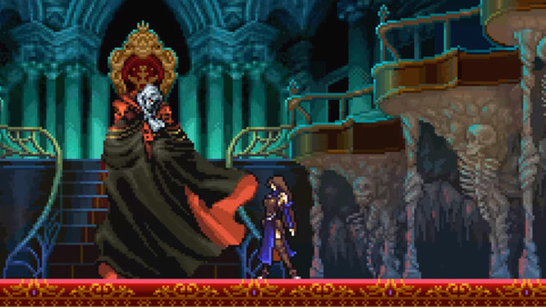 Drácula enfrenta a Shanoa. Castlevania: Order of Ecclesia