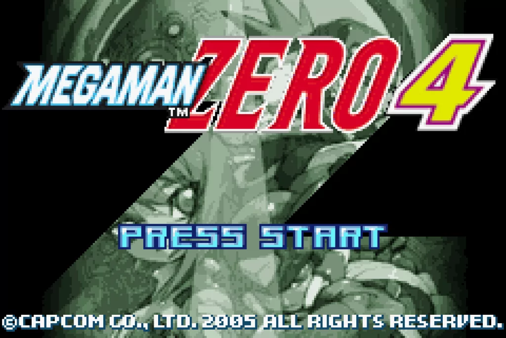 Pantalla del título de MegaMan Zero 4.