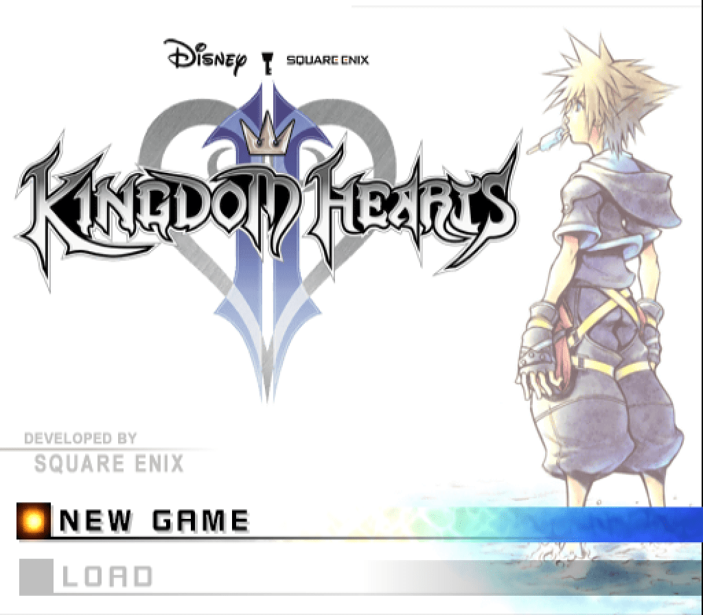 Pantalla del título de Kingdom Hearts II.