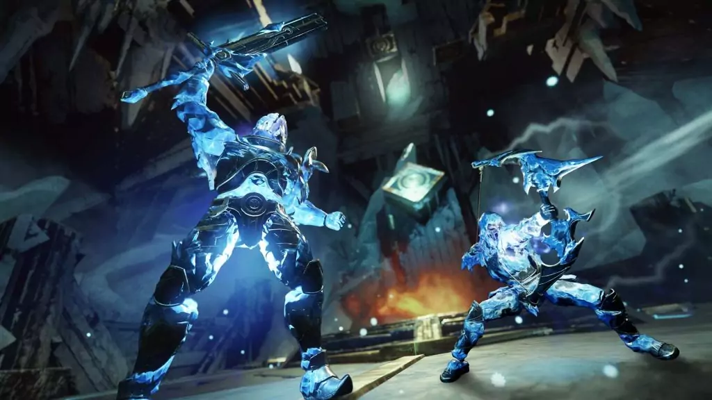 Imagen oficial que presenta a dos de los nuevos enemigos de New World, presentes en la expansión Eternal Frost.