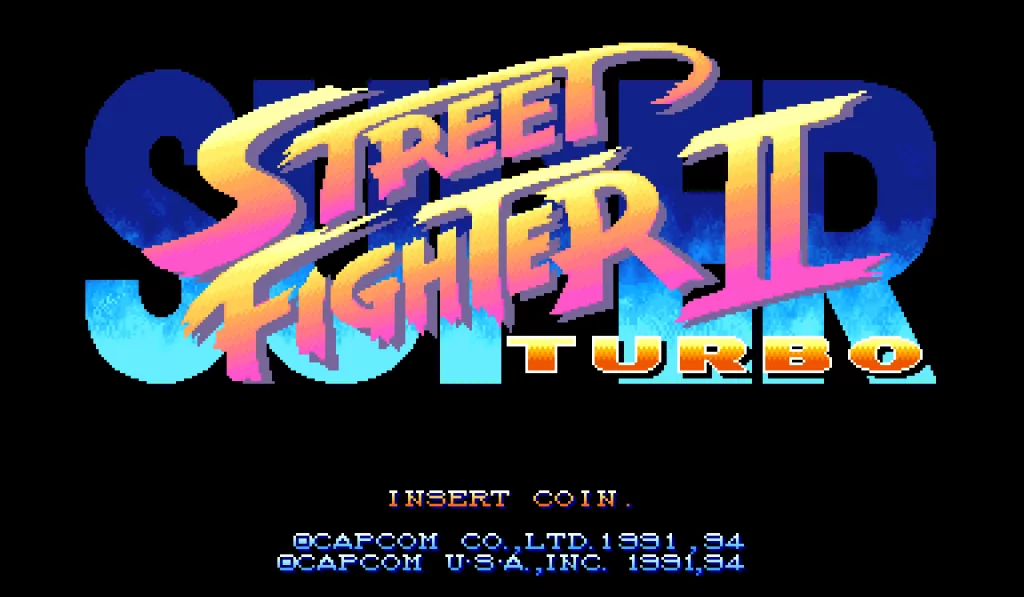 Pantalla del título de Super Street Fighter II Turbo.