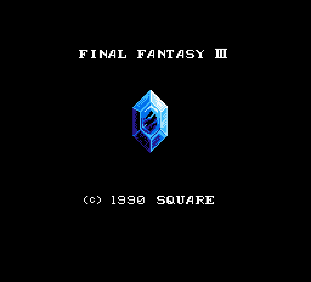 Pantalla del título de Final Fantasy III.