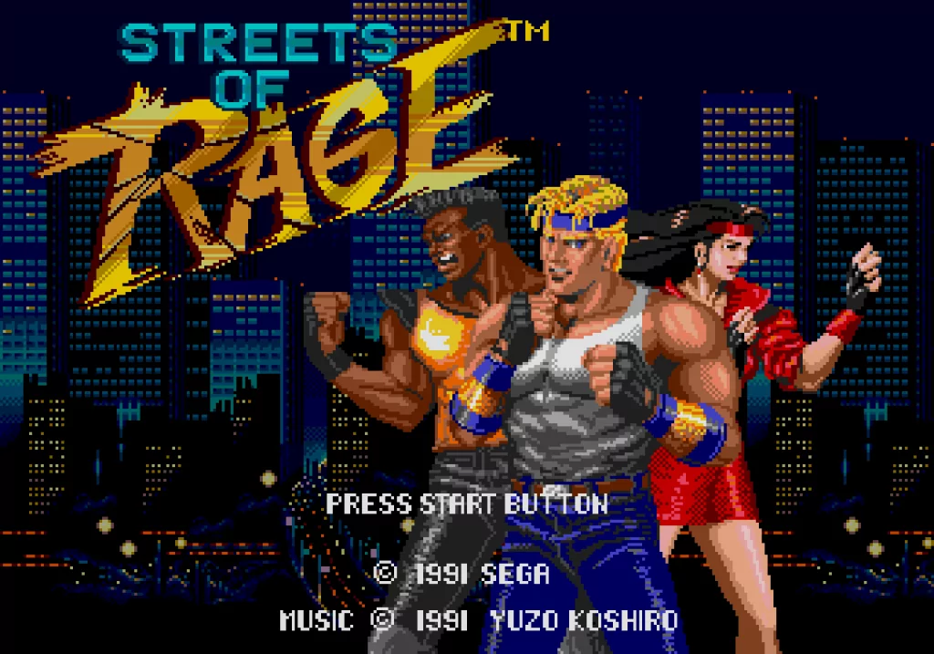 Pantalla del título de Streets of Rage.