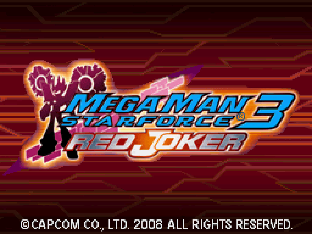 Pantalla del título de MegaMan StarForce 3: Red Joker.