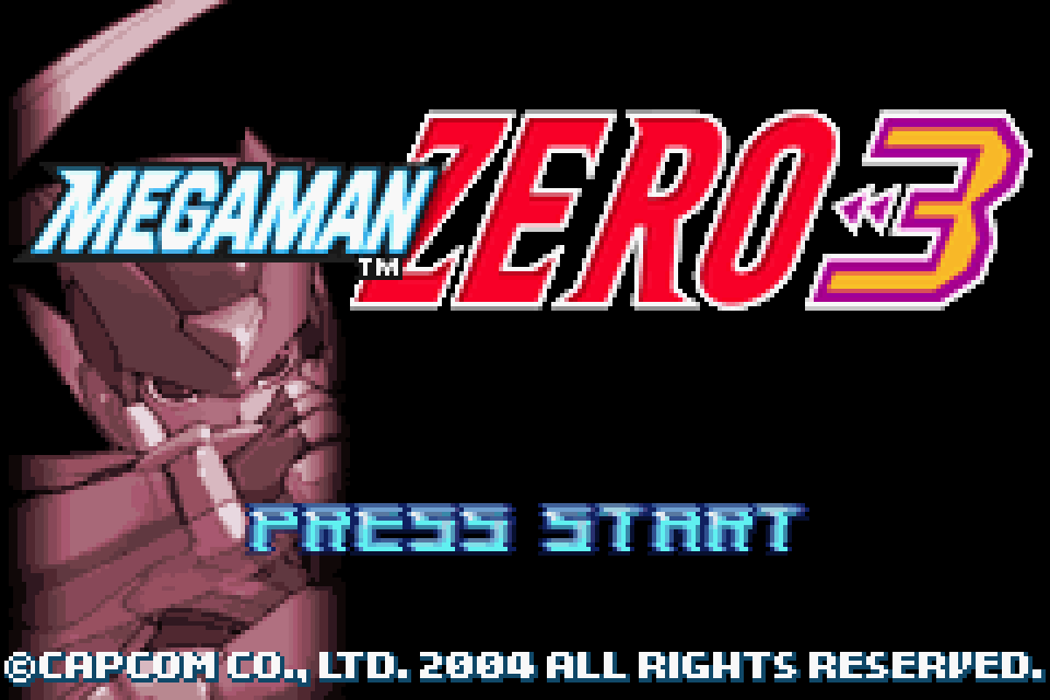 Pantalla del título de MegaMan Zero 3.