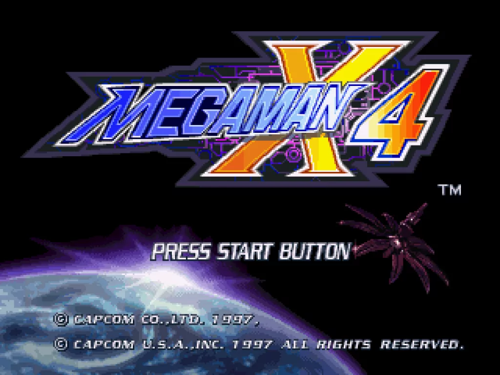 Pantalla del título de MegaMan X4.