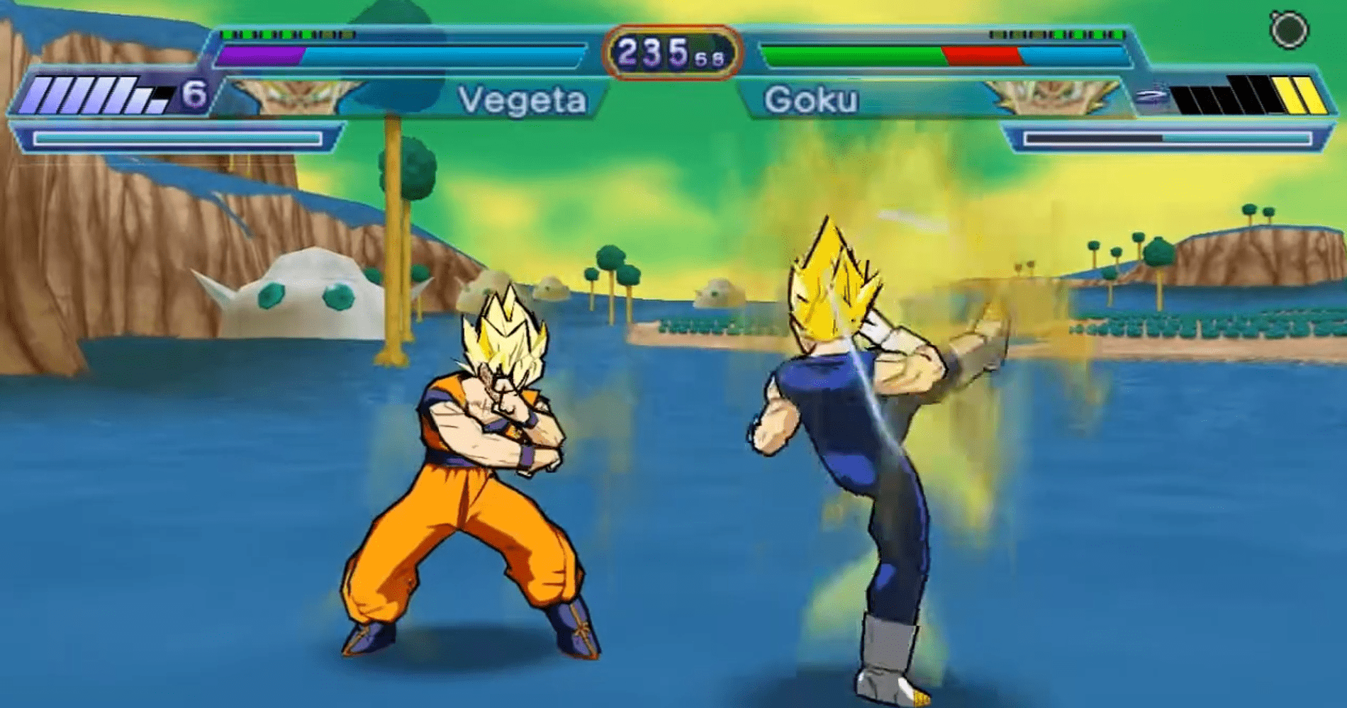 Durante la aventura podremos vivir combates épicos como Goku contra Vegeta