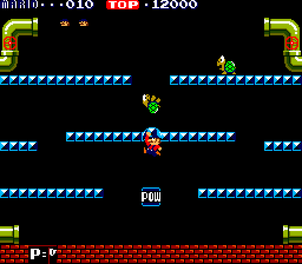 Imagen de Mario Bros. en su versión para arcade.