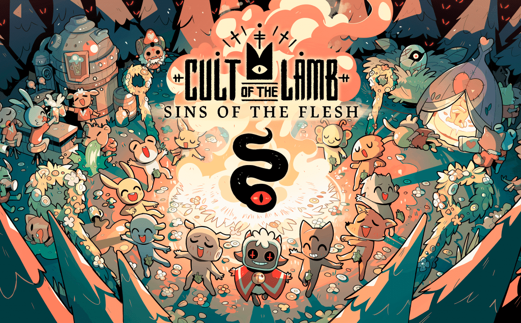 Arte promocional oficial de Cult of the Lamb: Sins of the Flesh.