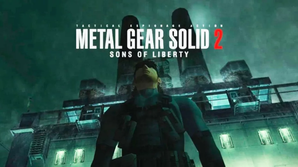 Captura de pantalla de la cinemática inicial de Metal Gear Solid 2.