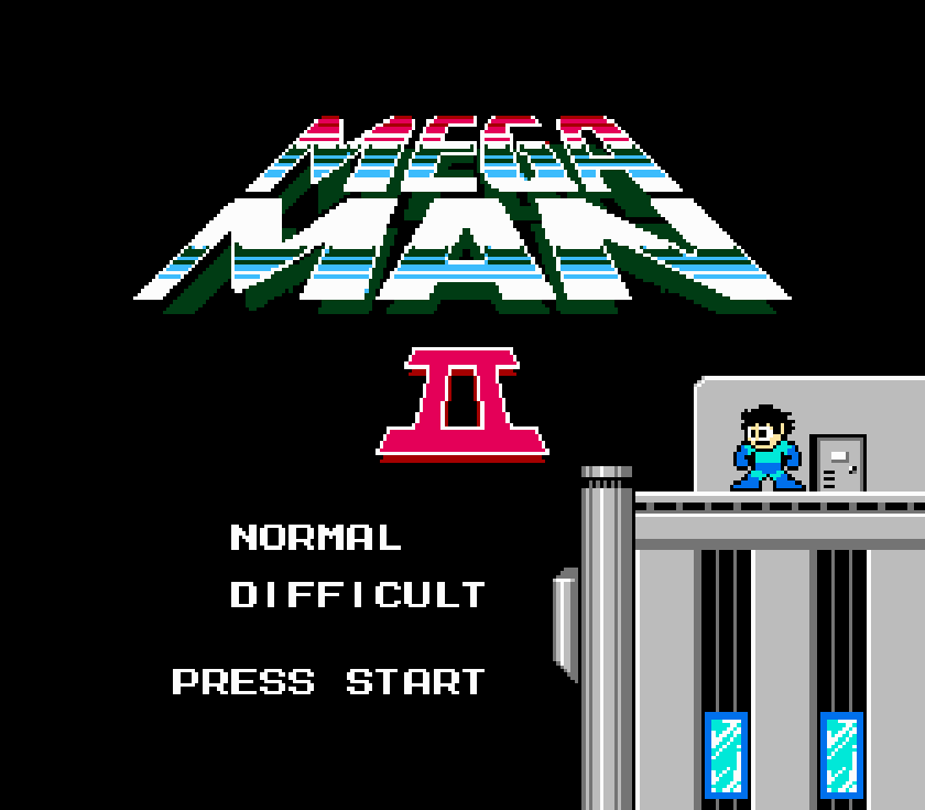 Pantalla del título de Mega Man 2.