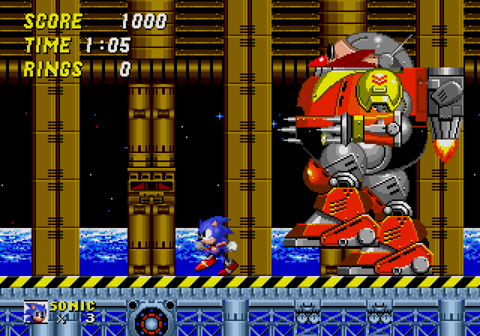 Combate contra el Death Egg Robot, uno de los jefes más recordados en el mundo de los videojuegos clásicos.