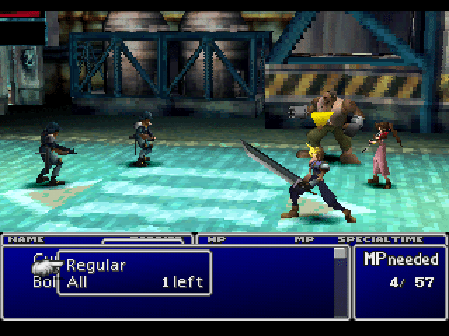 Imagen de un prototipo de Final Fantasy VII.